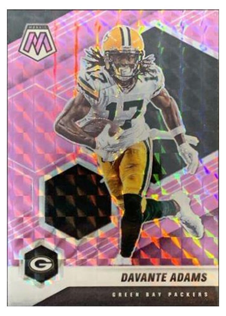 2021 Panini Mosaic Base Set Davante Adams Purple Mosaic #82 card