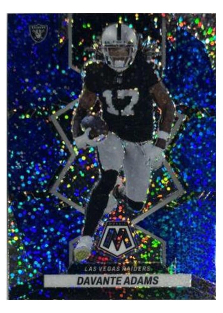 2022 Panini Mosaic Base Set Davante Adams Blue Sparkle #208 card
