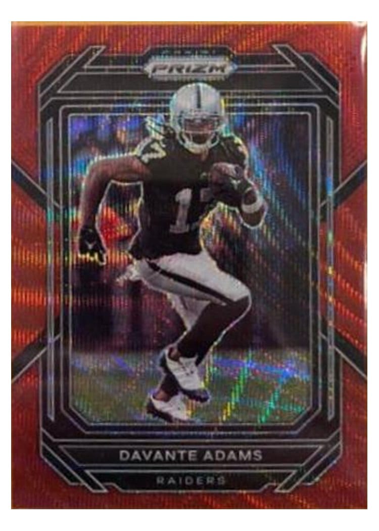 2022 Panini Prizm Base Set Davante Adams Red Wave #171 card