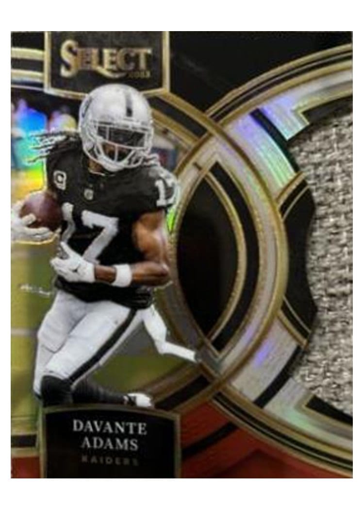 2023 Panini Select Base Set Davante Adams Black Red Prizm Die-Cut #182 card