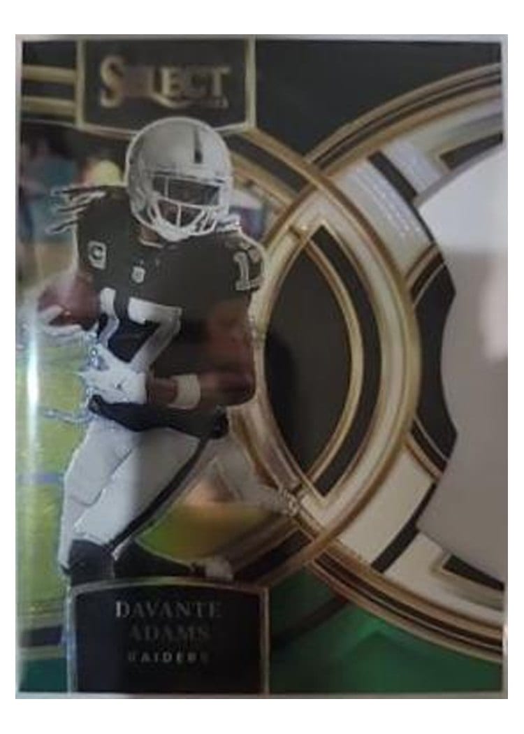 2023 Panini Select Base Set Davante Adams Black Green Prizm Die-Cut #182 card