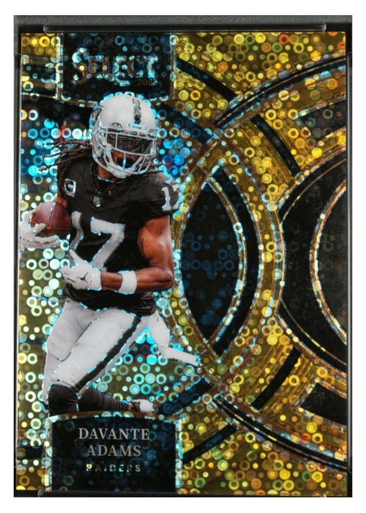 2023 Panini Select Base Set Davante Adams Disco Gold Prizm #182 card