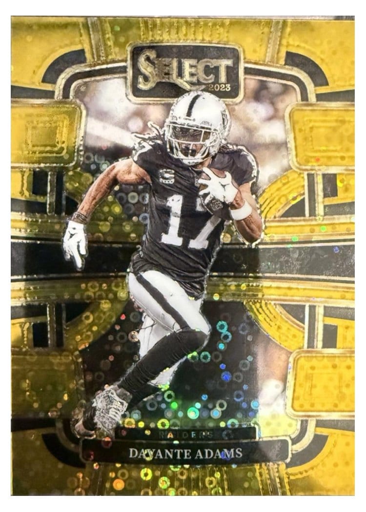 2023 Panini Select Base Set Davante Adams Disco Gold Prizm #59 card
