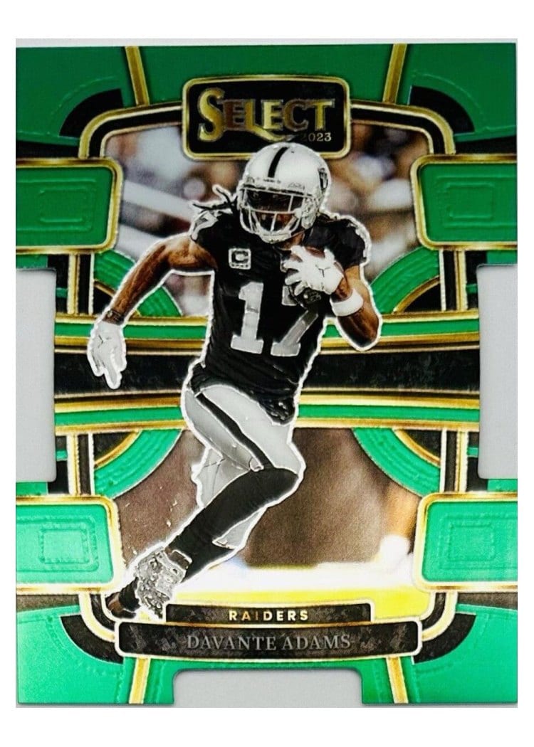 2023 Panini Select Base Set Davante Adams Green Prizm Die-Cut #59 card