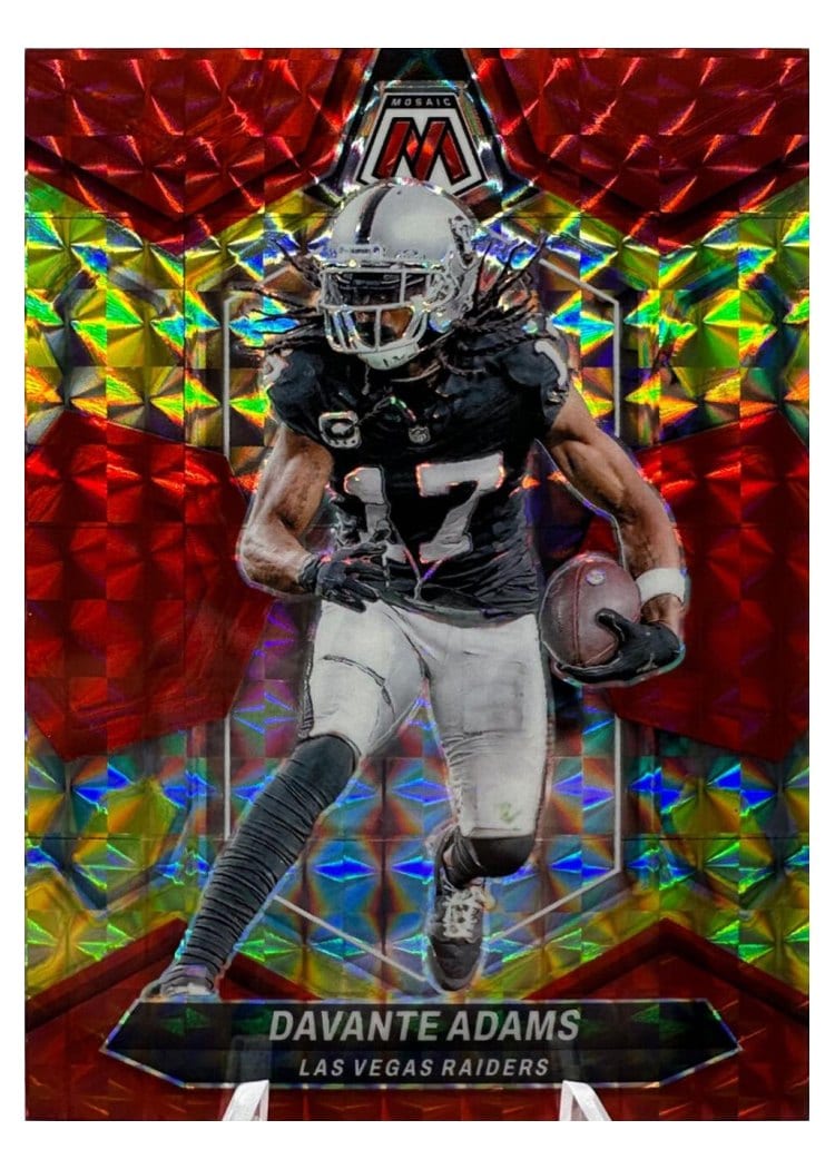 2024 Panini Mosaic Base Set Davante Adams Fusion Red Yellow Choice #115 card
