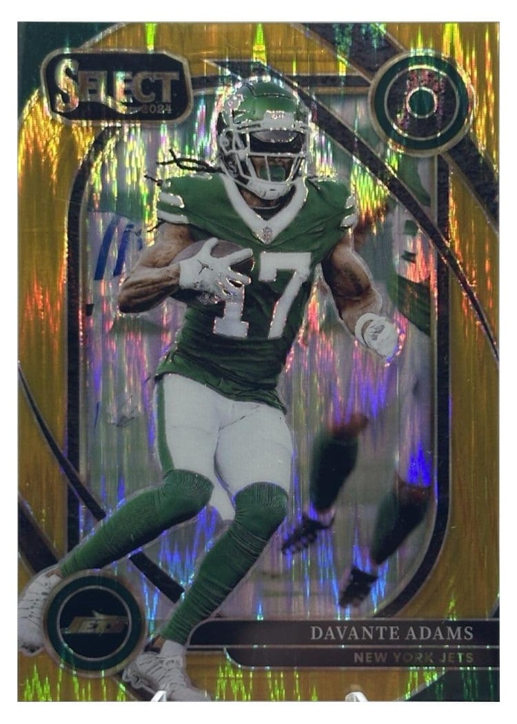 2024 Panini Select Base Set Davante Adams Gold Prizm Shock #245 card