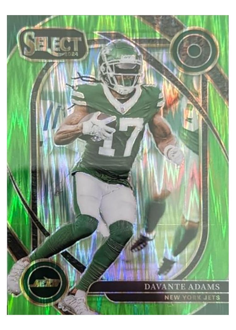 2024 Panini Select Base Set Davante Adams Green Prizm Shock #245 card