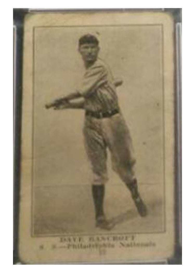 1917 Collins McCarthy Dave Bancroft #12 card