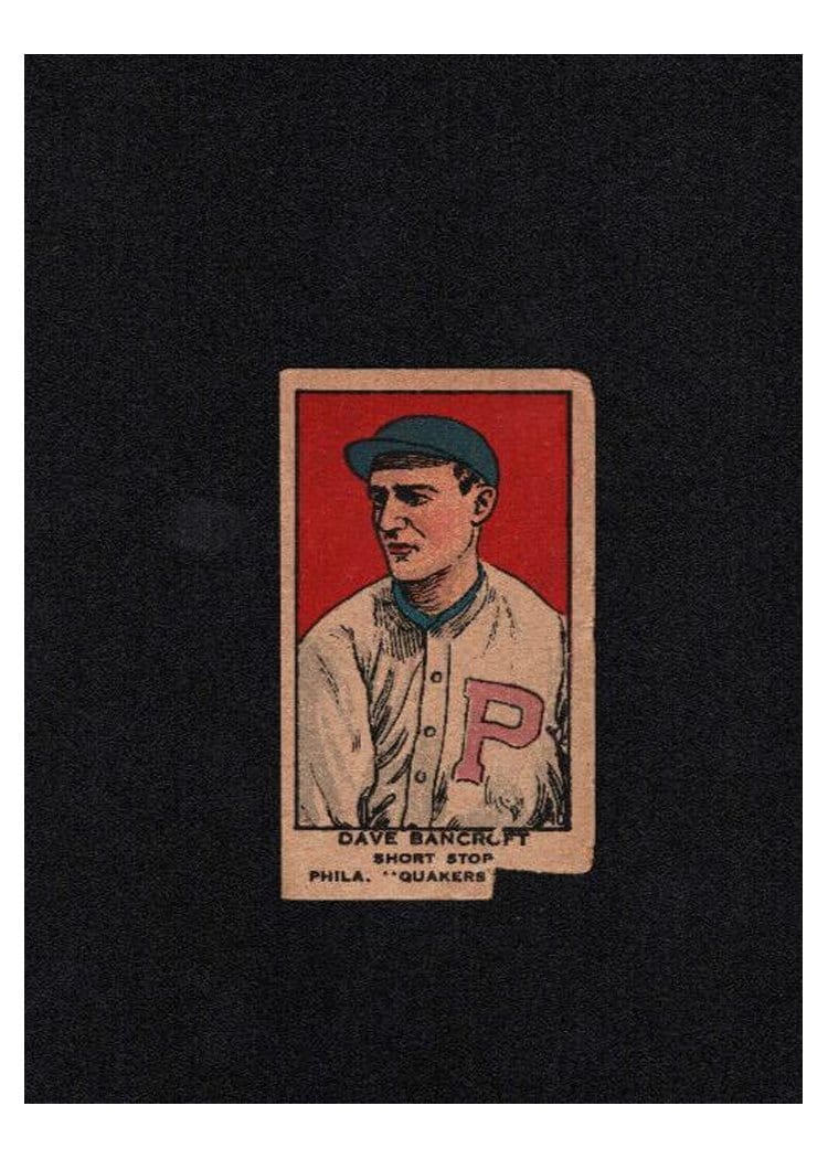 1919 W514 Dave Bancroft #40 card