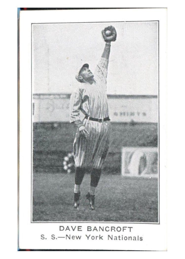 1922 E121 American Caramel Series of 120 Dave Bancroft card