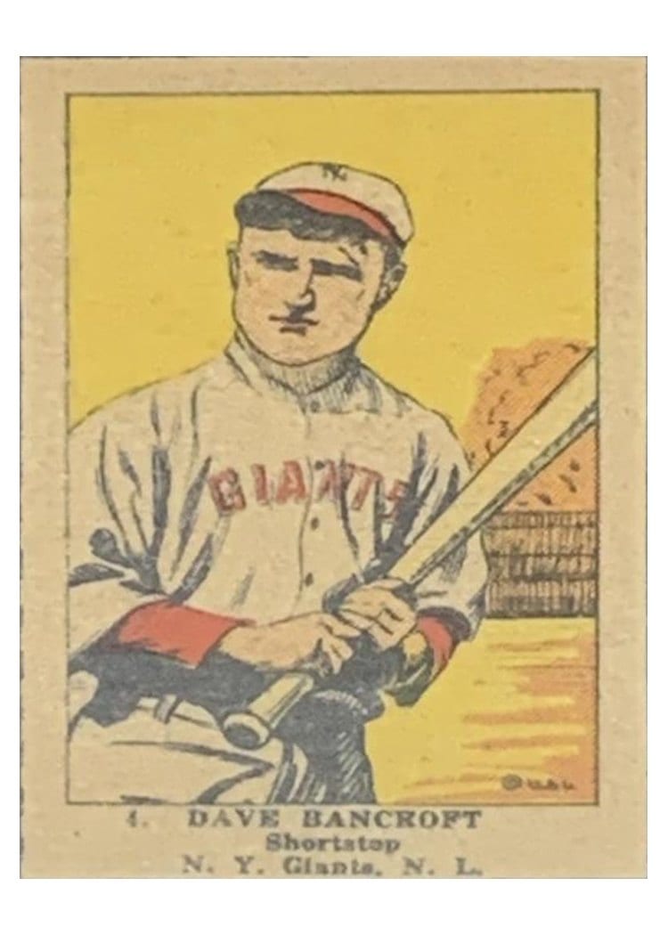 1923 W515 2 Dave Bancroft #4 card