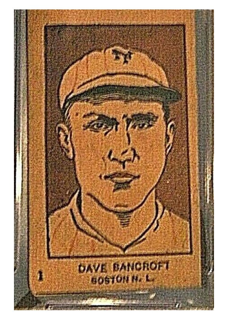 1926 W512 Hand Cut Dave Bancroft #1 card