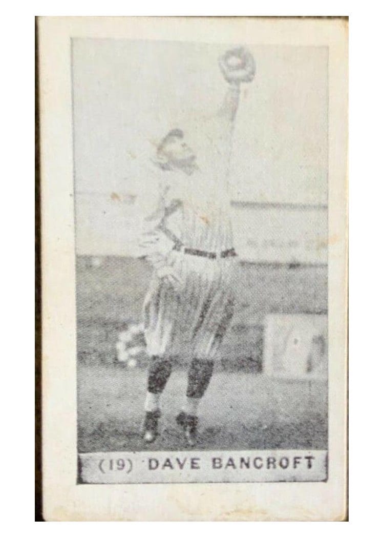1928 Yuengling's Ice Cream Dave Bancroft #19 card