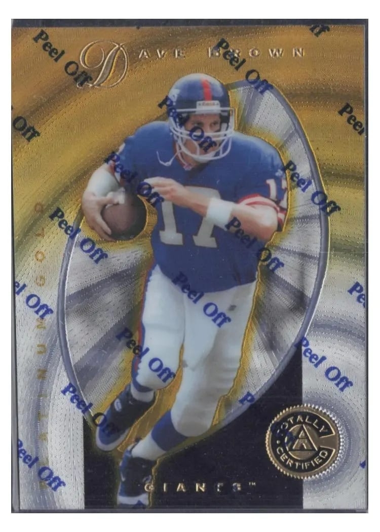 1997 Pinnacle Totally Certified Dave Brown #21 card