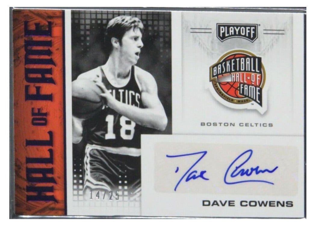2020-21 Panini Chronicles Hall of Fame Autographs Dave Cowens #HOF-DCW card