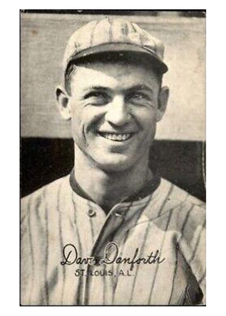 1922 Exhibits Dave Danforth card