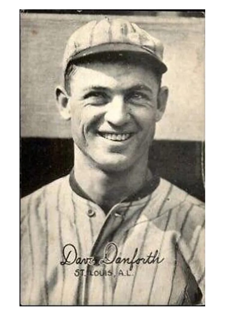1922 Exhibits Dave Danforth card