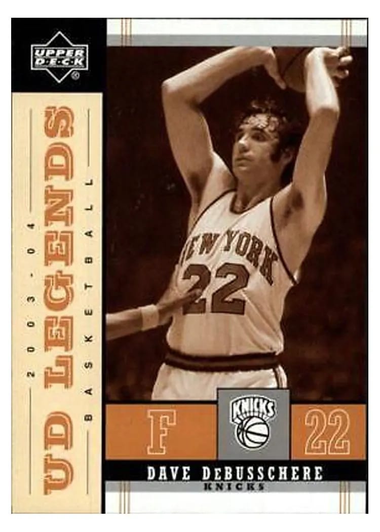 2003 Upper Deck Legends Throwback Dave DeBusschere #58 card