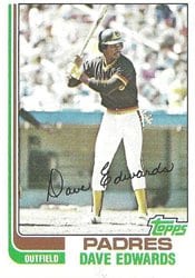 1982 Topps Base Set Dave Edwards #151 card