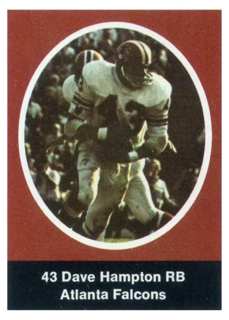 1972 Sunoco Stamps Update Dave Hampton card