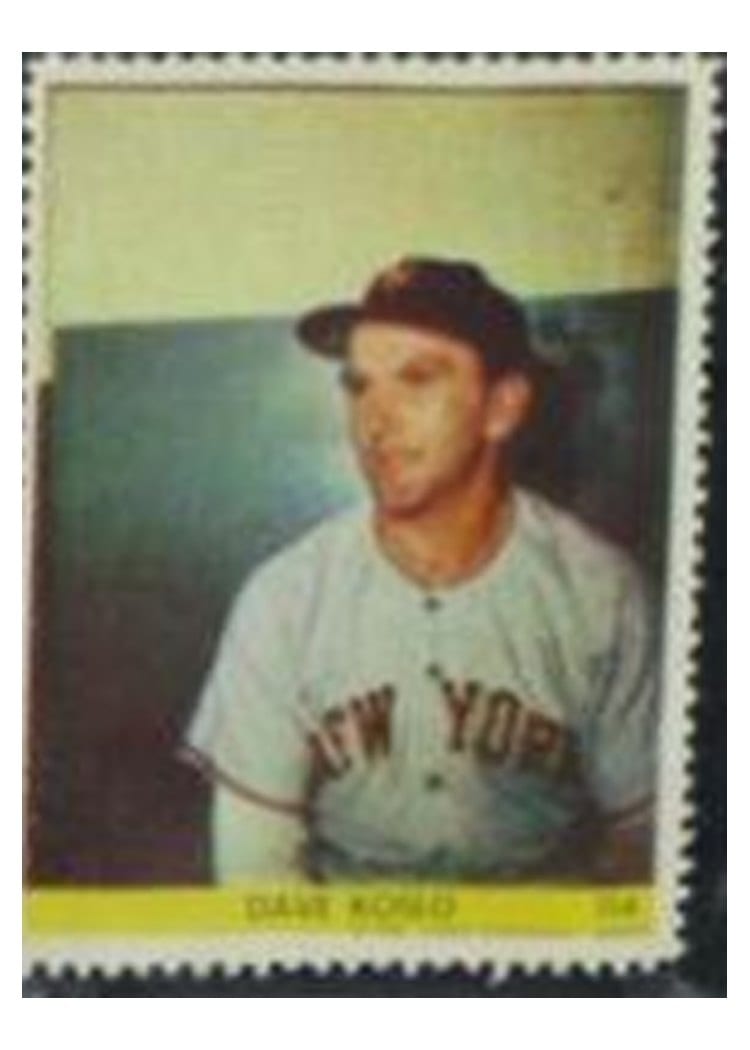 1949 Eureka Sportstamps Dave Koslo #114 card