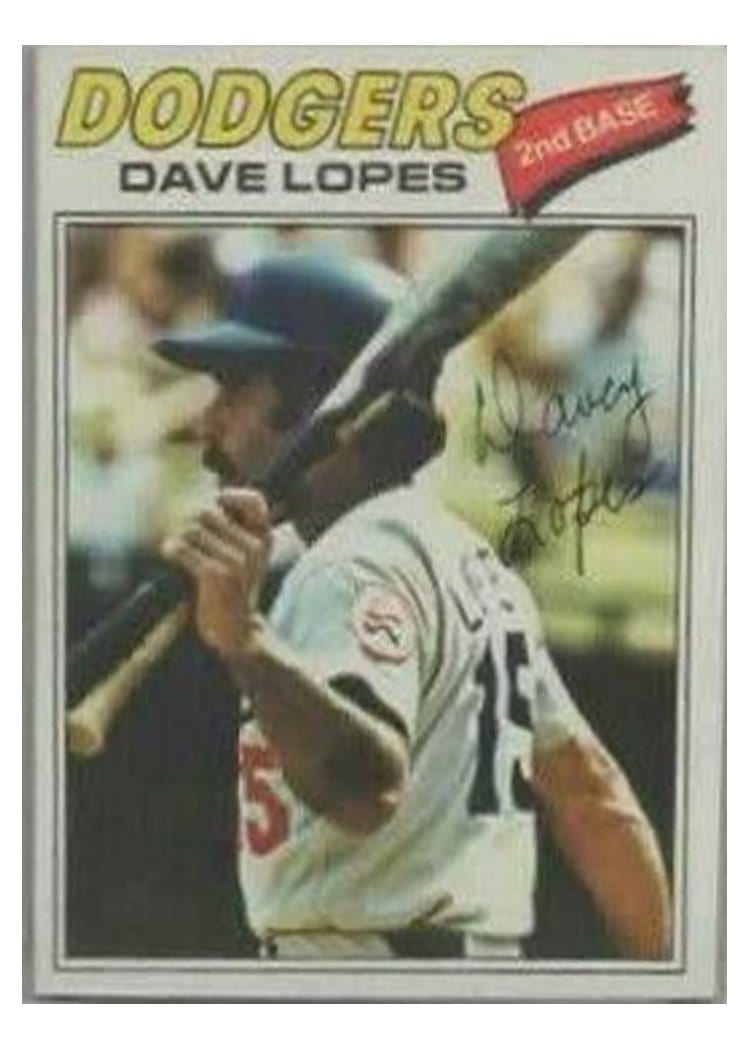 1977 Topps Dave Lopes #180 card