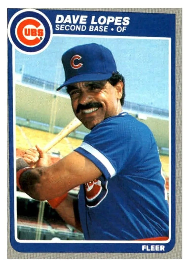 1985 Fleer Dave Lopes #60 card
