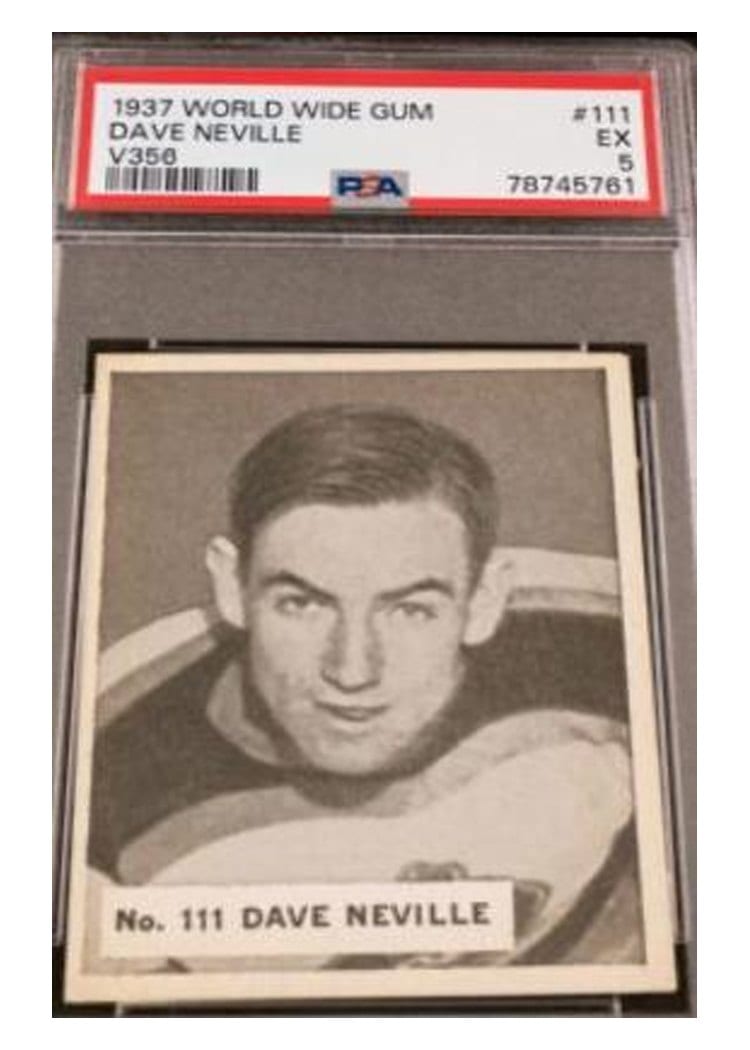 1937 V356 World Wide Gum Dave Neville #111 card