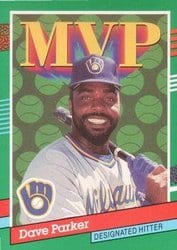 1991 Donruss Base Set Dave Parker #390 card