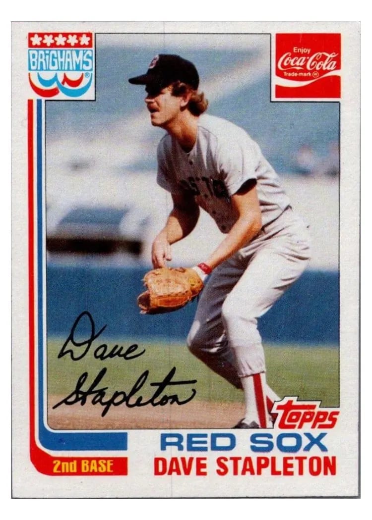 1982 Coca Cola Dave Stapleton #19 card