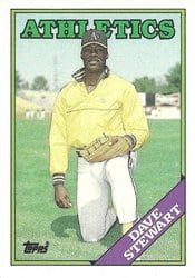 1988 Topps Base Set Dave Stewart #476 card