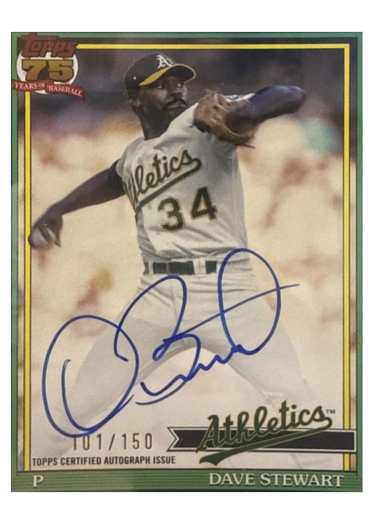 2026 Topps 1991 Topps Autographs Dave Stewart #91A-STE card