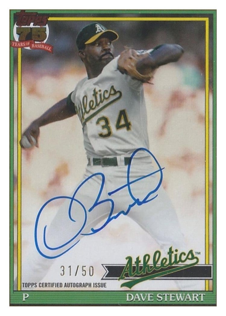 2026 Topps 1991 Topps Autographs Dave Stewart #91A-STE card