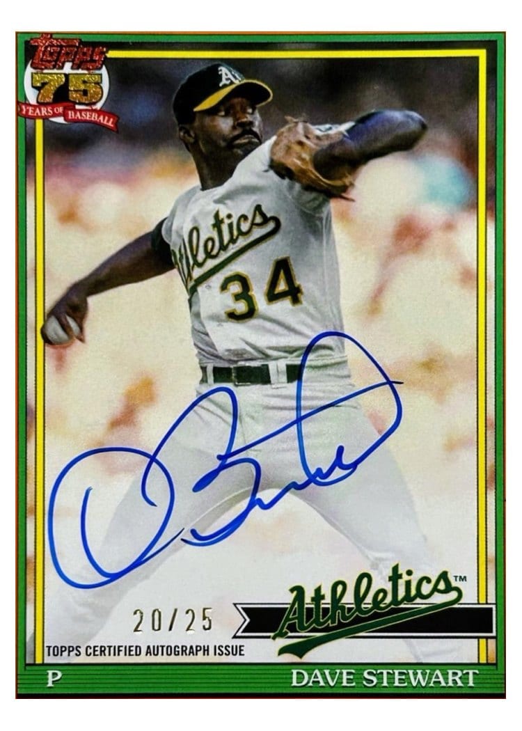 2026 Topps 1991 Topps Autographs Dave Stewart #91A-STE card