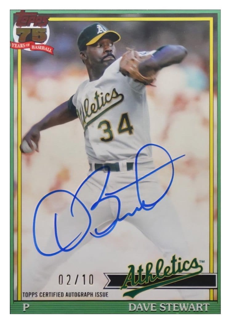 2026 Topps 1991 Topps Autographs Dave Stewart #91A-STE card