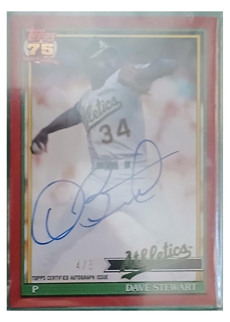 2026 Topps 1991 Topps Autographs Dave Stewart #91A-STE card