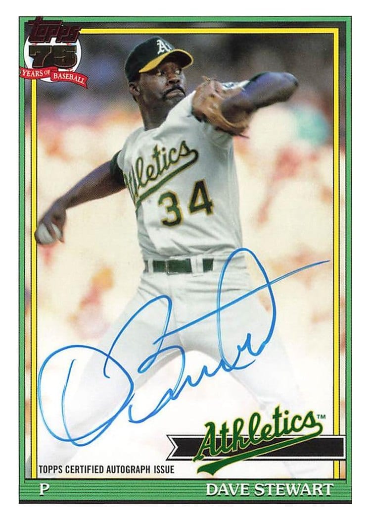 2026 Topps 1991 Topps Autographs Dave Stewart #91A-STE card