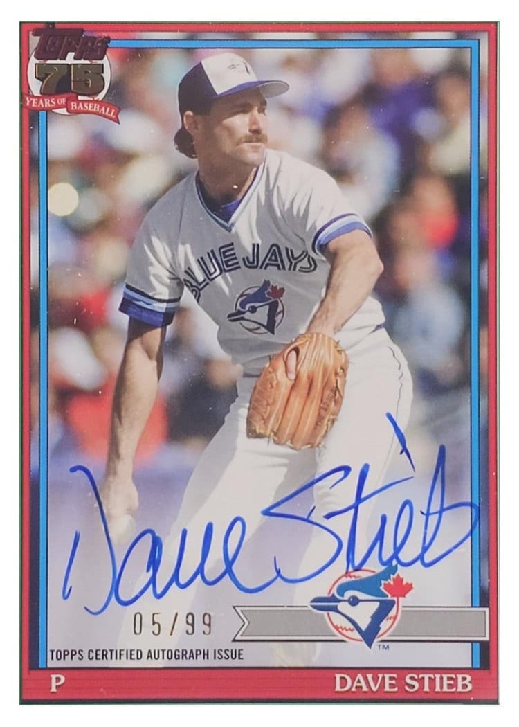 2026 Topps 1991 Topps Autographs Dave Stieb #91A-DAS card