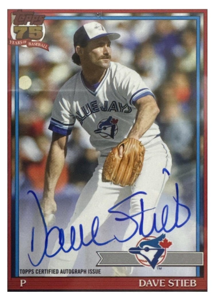 2026 Topps 1991 Topps Autographs Dave Stieb #91A-DAS card