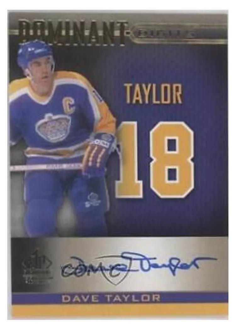 2020-21 SP Signature Edition Legends Dominant Digits Dave Taylor #DD-22 card