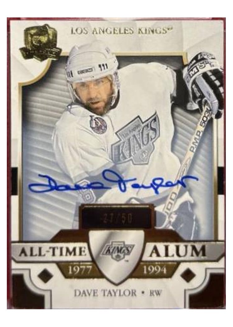 2022-23 Upper Deck The Cup All-Time Alumni Gold Foil Autograph Parallel Dave Taylor #ATA-DT card