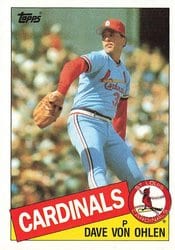 1985 Topps Base Set Dave Von Ohlen #177 card