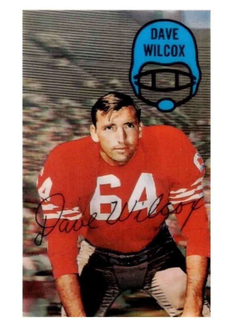 1970 Kellogg's Dave Wilcox #28 card