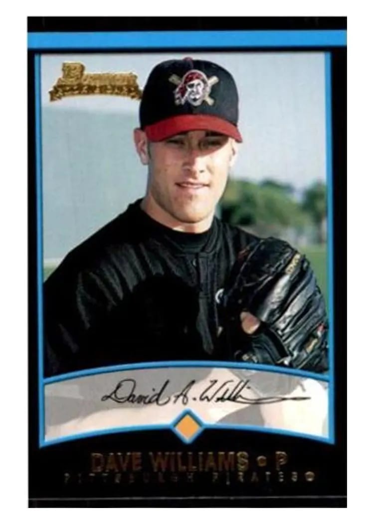 2001 Bowman Draft Picks Dave Williams #34 card