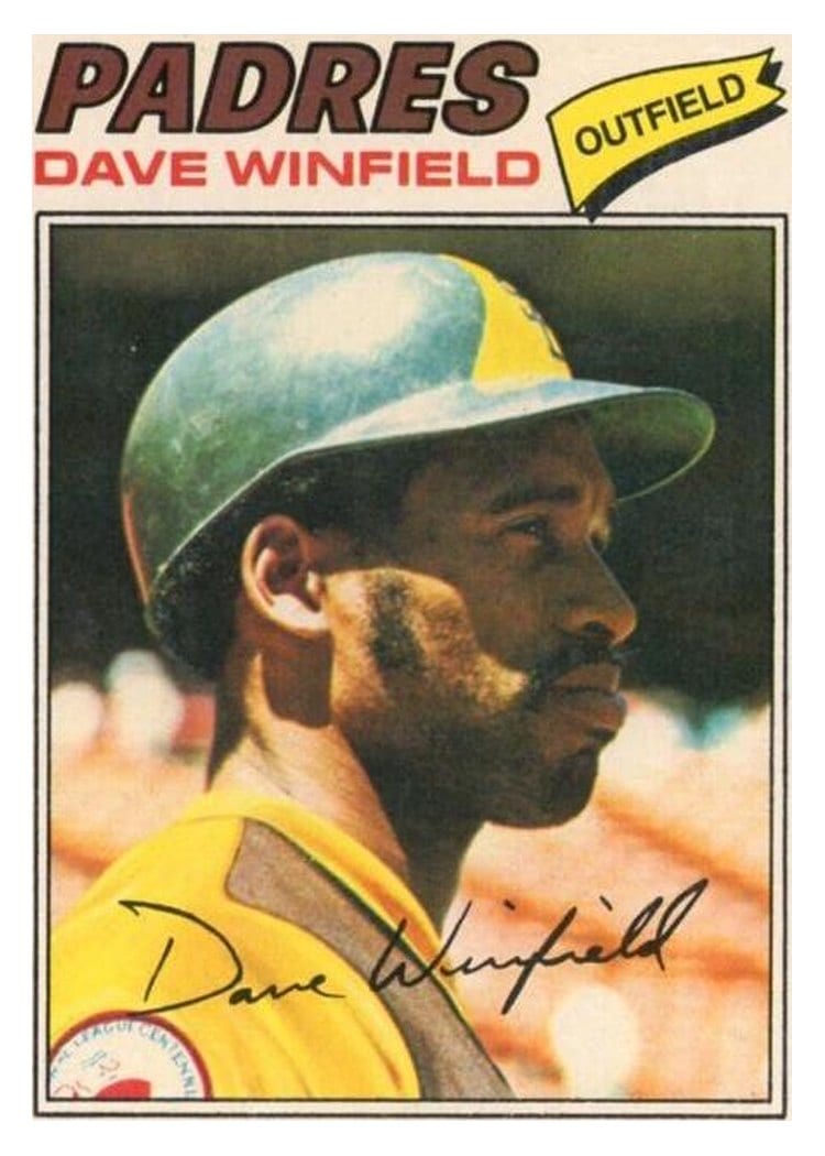 1977 Topps Dave Winfield #390 card