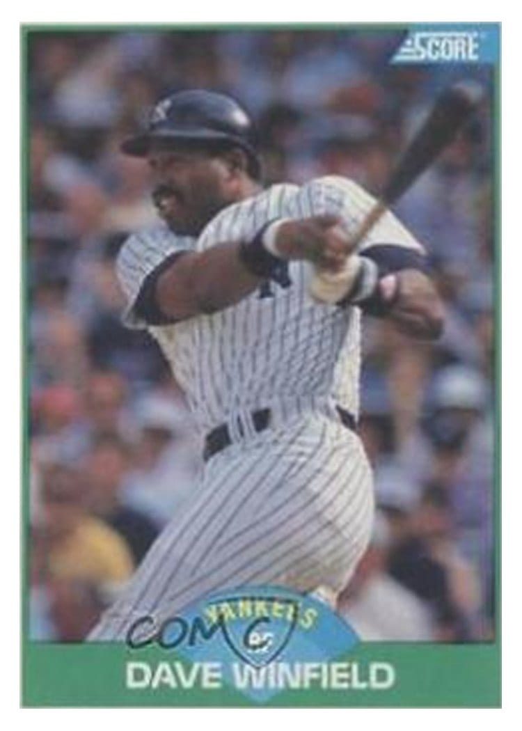 1989 Score Dave Winfield #50 card