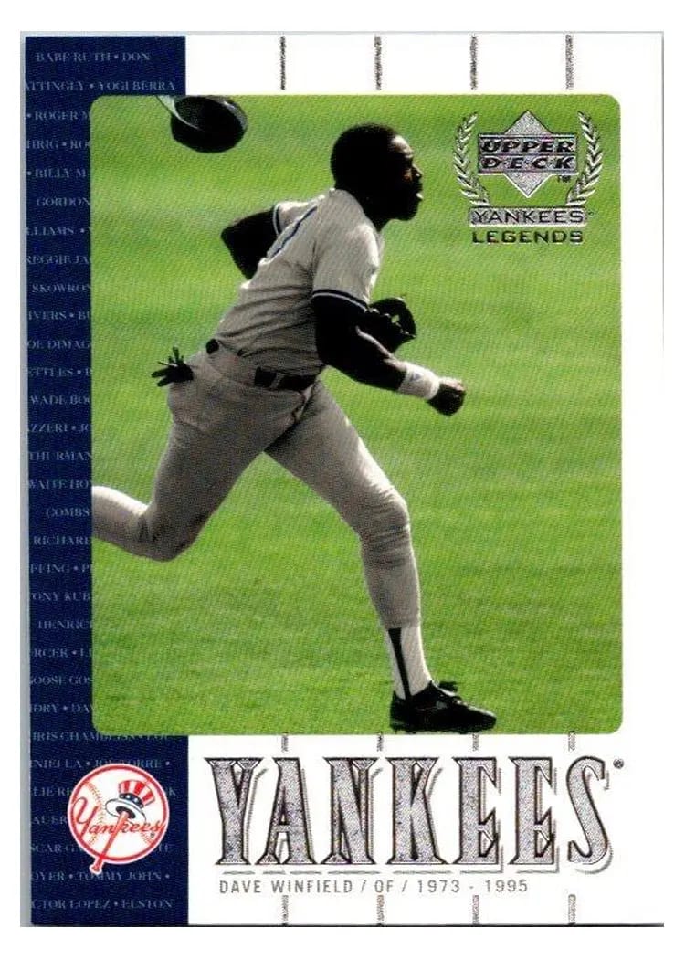2000 Upper Deck Yankees Legends Dave Winfield #8 card