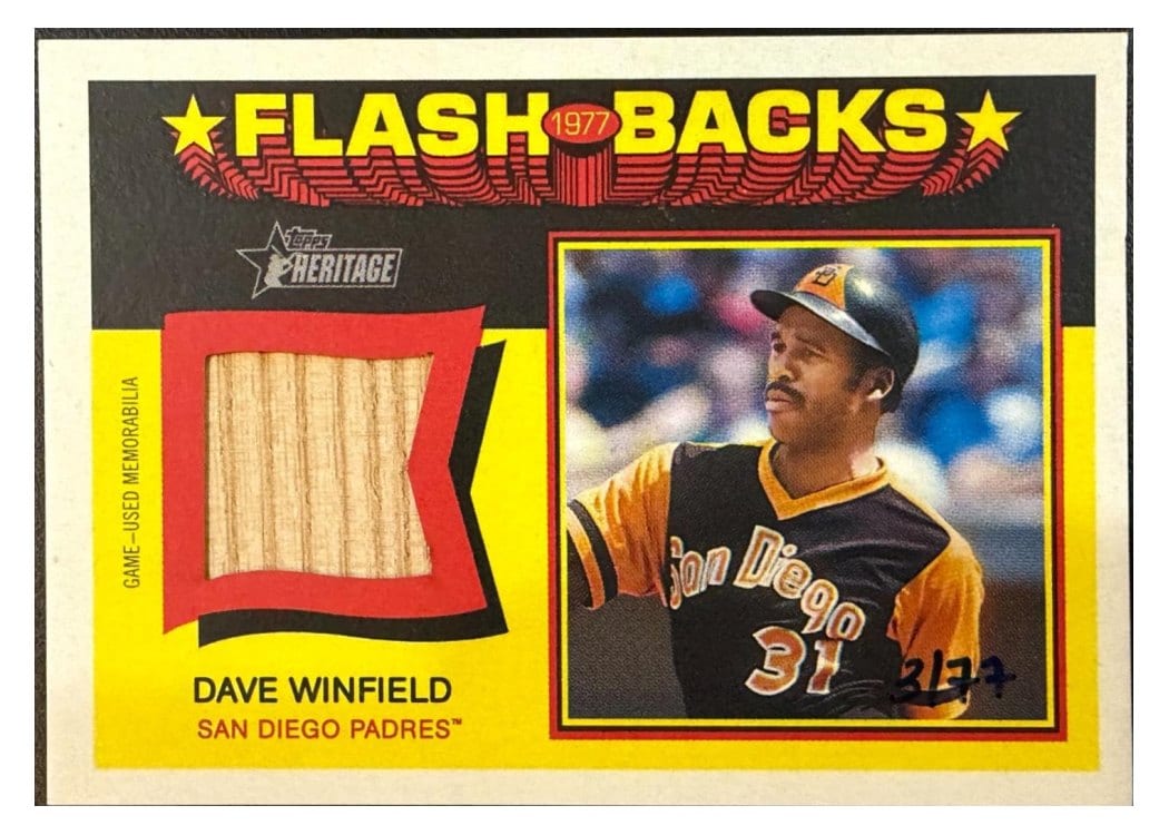 2026 Topps Heritage Flashback Relics Dave Winfield #FBR-DW card