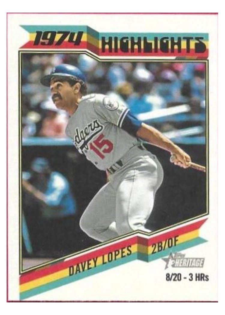 2023 Topps Heritage 1974 Highlights Davey Lopes #74H-8 card