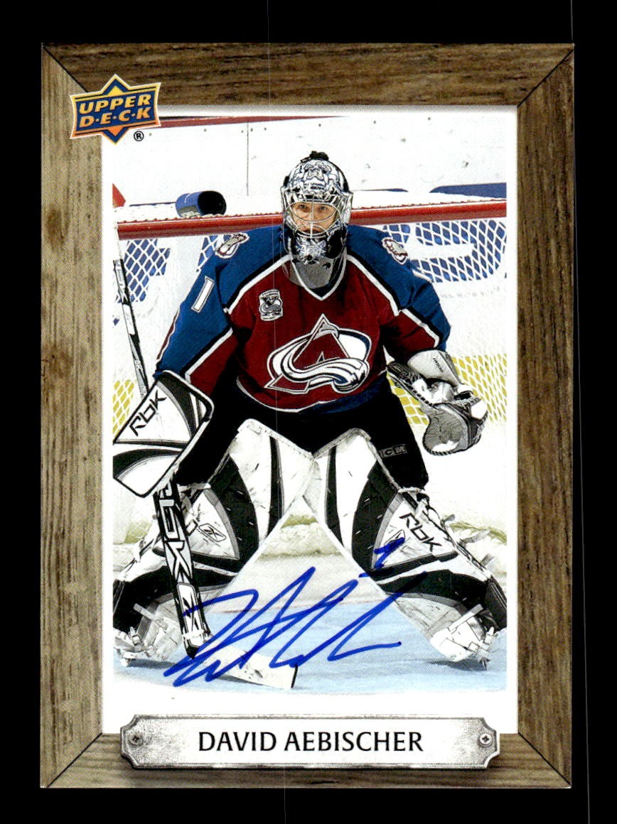 2024-25 Upper Deck Engrained Icons Beehive Portrait Signatures David Aebischer #BH-AD card